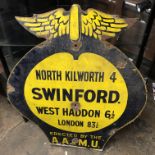 VINTAGE ENAMEL SWINFORD SIGN