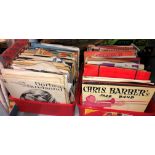 TWO BOXES OF VINYL LP 45 RECORDS FROM THE 50S TO THE 70S