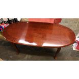 OVAL GLOSS FINISH COFFEE TABLE