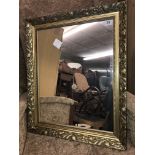 GILT AND MOULDED FRAME MIRROR