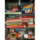 VINTAGE BOARD GAMES INCLUDING SCOOP AND CAP IT, TIP KICK FOOTBALL GAME,