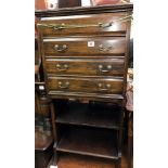 EDWARDIAN BEECH MUSIC FOLIO CHEST