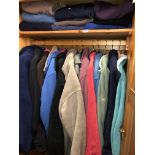 SELECTION OF MENS GILETS AND FLEECES - COTTON TRADER AND OTHER MAKES