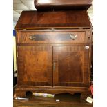 MAHOGANY REPRODUCTION BUREAU AND A NEST OF MAHOGANY TABLES