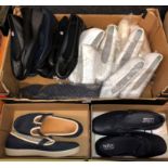 BOX OF LADIES SHOES - SIZE 39 AND TWO PAIRS OF HOTTER SHOES