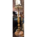 TURNED WOOD LAMP STANDARD