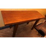 OAK FOLDOVER FLAP EXTENDING DINING TABLE (HEIGHT= 77CM, DEPTH= 50CM UNEXTENDED/100CM EXTENDED,