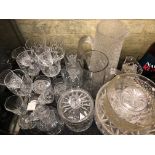 CUT GLASS BISCUIT BARREL,