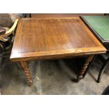 OAK BARLEY TWIST DRAWER LEAF TABLE