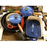 LE CREUSET SAUCEPANS AND FRYING PANS