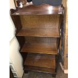 MAHOGANY WATERFALL BOOKCASE (HEIGHT= 112CM, DEPTH= 30CM,