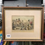 JOHN LEECH TINTED ETCHING 'THE BATTLE OF THE BOYNE'