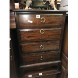 STAG MINSTREL FOUR DRAWER CHEST (HEIGHT= 72CM, DEPTH= 47CM,