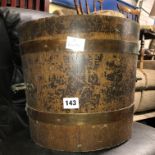 COPPER BANDED COAL BUCKET