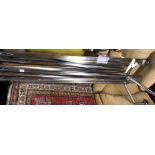 TWO CHROMIUM SHOP/TAILORS DRESS RAILS