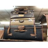 VINTAGE LEATHER RAWLING BROTHERS OF LEAMINGTON TRAVEL TRUNK,