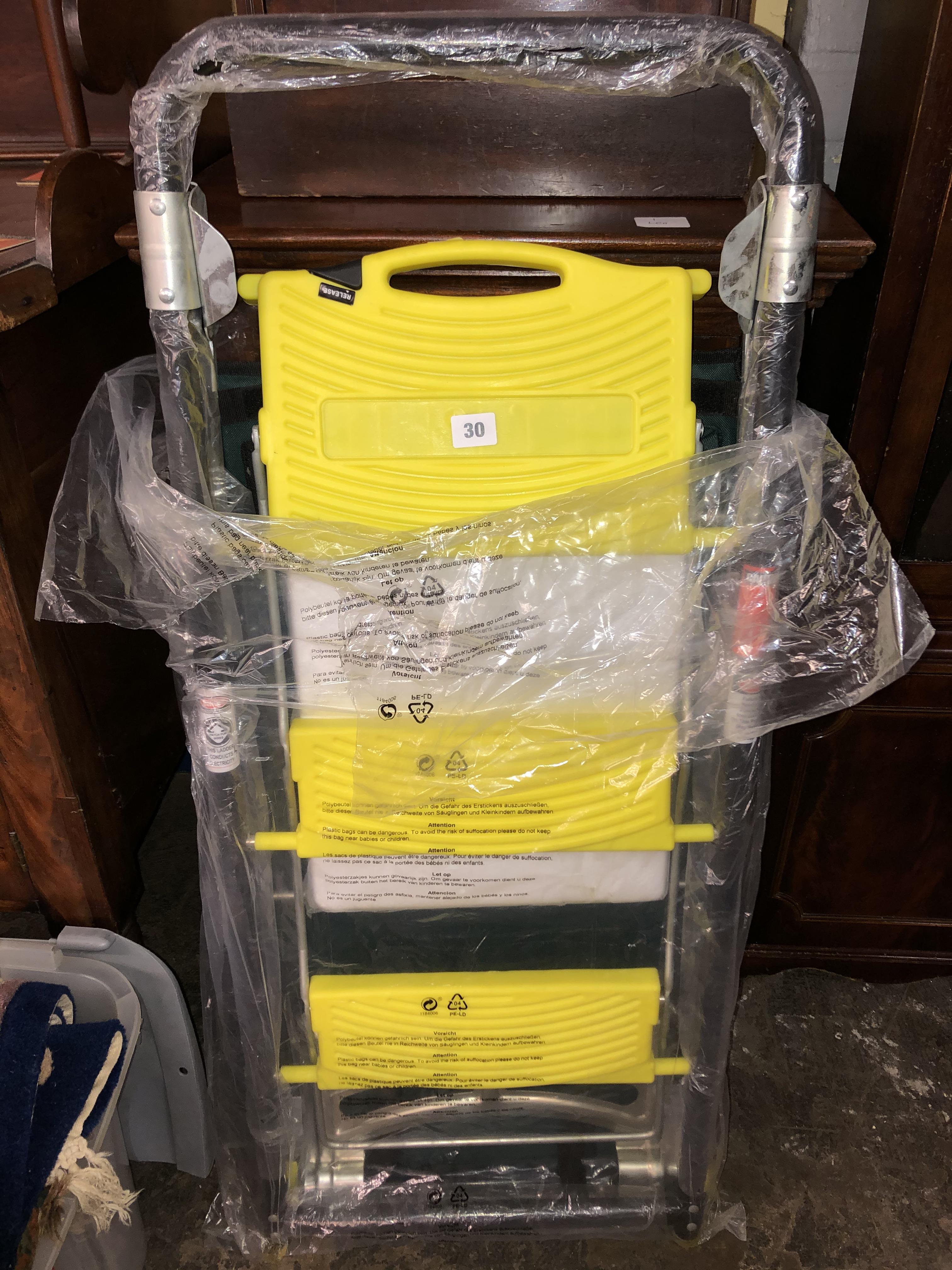 YELLOW TREAD STEPLADDER