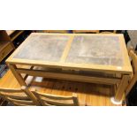 OAK TILE TOP COFFEE TABLE