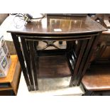 NEST OF THREE BOW FRONT TABLES,