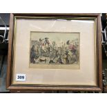 JOHN LEECH TINTED ETCHING 'THE BATTLE OF THE BOYNE'