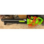 DRAPER LEAF BLOWER AND HEDGE CUTTER WITH EXTENSION REEL