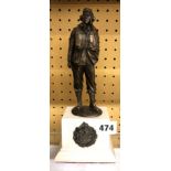 REPRODUCTION BRONZE RESIN WWII R.A.