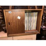 TWO 1970S STORAGE CABINETS CONTAINING CLASSICAL VINYL LPS