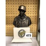 REPRODUCTION BRONZED WWII GERMAN PARATROOPER FIGURE