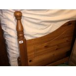 HONEY PINE DOUBLE BED FRAME AND MATTRESS