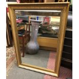 GILT FRAMED MIRROR AND ONE OTHER