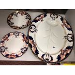 ROYAL CROWN DERBY IMARI PALETTE OVAL MEAT PLATTER