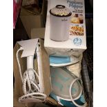 ELECTRIC IRON, POPCORN POPPER,