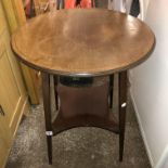 EDWARDIAN MAHOGANY OCCASIONAL TABLE WITH UNDERTIER