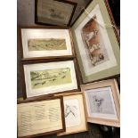 PAIR OF LITHOGRAPHIC PRINTS 'THE QUORN' AND A PYTCHLEY WEDNESDAY' AFTER CECIL ALDIN,