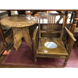 EASTERN CARVED HARDWOOD TABLE,