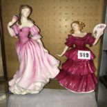 ROYAL DOULTON FIGURE OF THE YEAR 'LAUREN' HN 3975 AND 'JENNIFER' HN3447