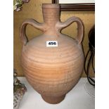 TERRACOTTA TWIN HANDLED OVOID WATER VESSEL