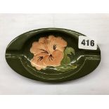 MOORCROFT OVAL ASHTRAY - MINOR CHIP TO UNDERSIDE