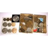 SMALL SELECTION OF PRE DECIMAL GB COINS AND A SMALL LEATHER WALLET