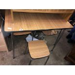 RETRO FORMICA TOPPED KITCHEN TABLE,