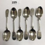 SET OF SIX VICTORIAN SILVER TEASPOONS, EXETER 1868 3.