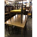 1960S VINTAGE AFORMOSA TEAK EXTENDING DINING TABLE,