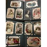 TWO EDWARDIAN PICTURE POSTCARD ALBUMS