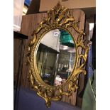 GILT ACANTHUS ROCOCO OVAL MIRROR