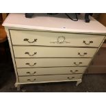 CREAM FRENCH STYLE FIVE DRAWER CHEST