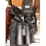 PAIR OF PRINZ BINOCULARS AND OPTICRON 8 X 40 BINOCULARS