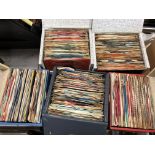 FIVE 1960S AND 1970S MAGNA VINYL 45 RPM RECORD CASES AND CONTENTS