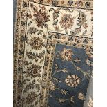 BLUE FLORAL DESIGN RUG 160 X 230 CM