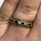 9CT YELLOW GOLD ETERNITY BAND SIZE N 3.