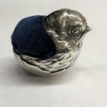 SAMPSON MORDAN & CO CHESTER SILVER CHICK PIN PUSHION